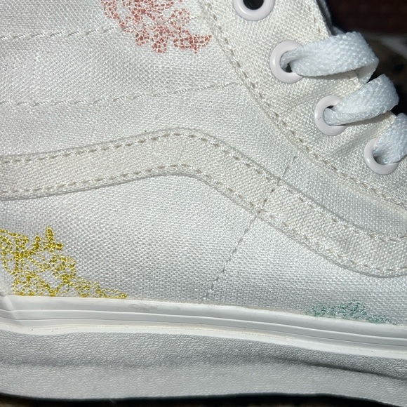 Vans Women’s Blossom Sk8- Hi Tapered Linen Trainers Sz 9.5 New Without Box/tags - Picture 4 of 12
